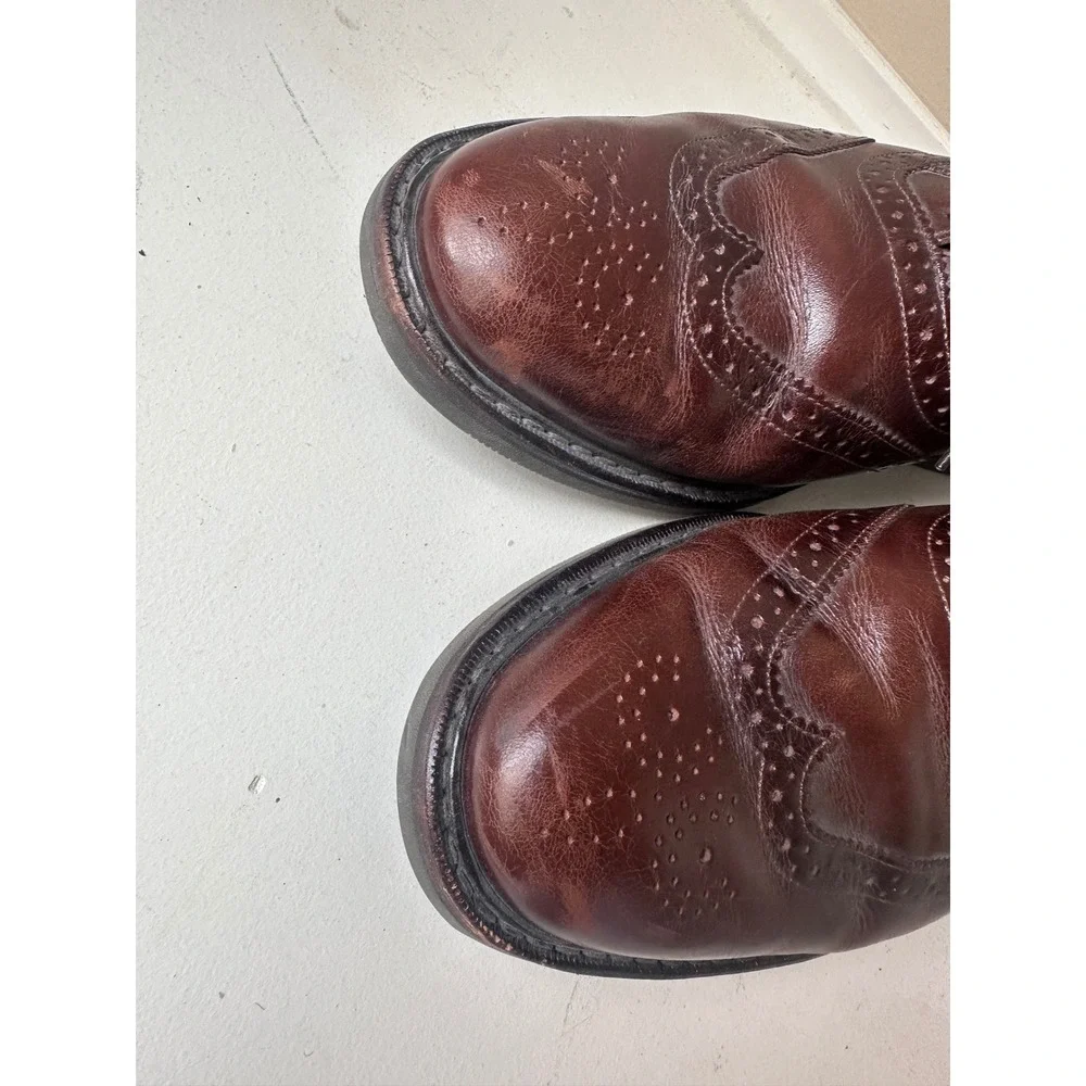 Mephisto Oxford Mens 10 Wingtip Brogue Brown Leather Goodyear Welted Portugal